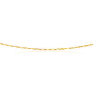 9ct Yellow Gold SOLID Curb Chain 50cm 30 Gauge