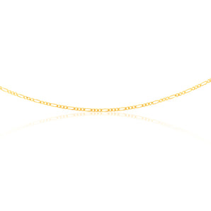 9ct Yellow Gold Figaro 1:3 60Gauge 45cm Chain