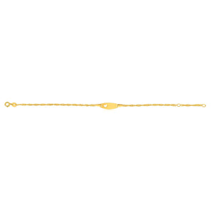 9ct Yellow Gold Silver Filled Singapore Bracelet
