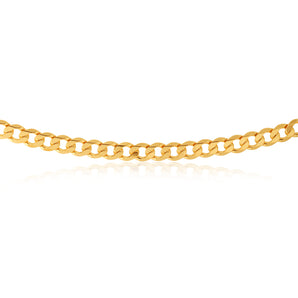 9ct Yellow Gold Curb Chain 150 gauge in 60cm