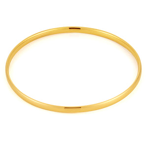 9ct Yellow Gold Hollow 4mm x 65mm Bangle