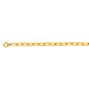 9ct Yellow Gold Chunky Links Boltring 19cm Bracelet