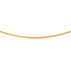 9ct Yellow Gold Silver Filled Wheat Sq 45cm Chain
