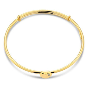 9ct Gold Filled Heart Charm Baby Bangle