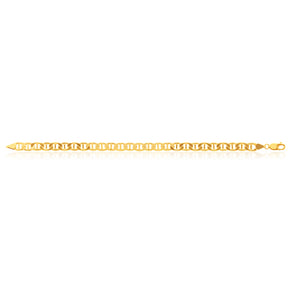 9ct Yellow Gold Silver Filled Anchor 170 Gauge 21cm Bracelet