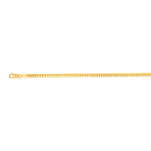 9ct Yellow Gold Silverfilled 80 Gauge Curb 19cm Bracelet