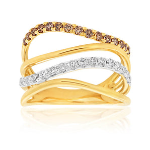 Australian Diamond 9ct Yellow Gold Diamond Ring Futura