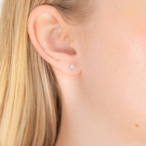 9ct White Gold Earrings