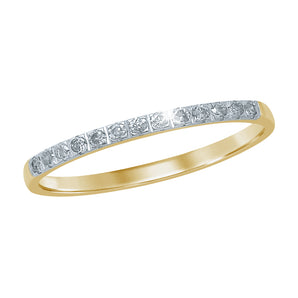9ct Yellow Gold Eternity Ring with 13 Diamonds