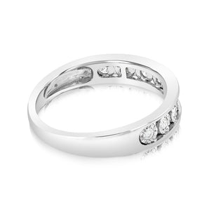 Sterling Silver 1/10 Carat Eternity Straight Ring