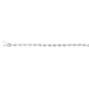 Sterling Silver 0.10 Carat Diamond 18cm Bracelet Set with 24 Diamonds