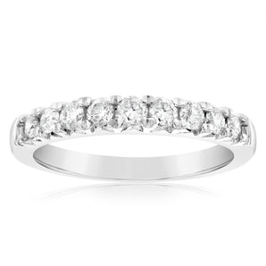 1/2 Carat Diamond Eternity Ring in 10ct White Gold