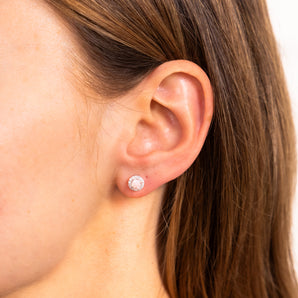 1/2 Carat Diamond Stud Earrings in 10ct White Gold