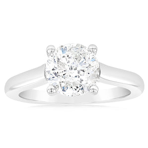 1.40 Carat Solitaire Diamond Ring in 18ct White Gold