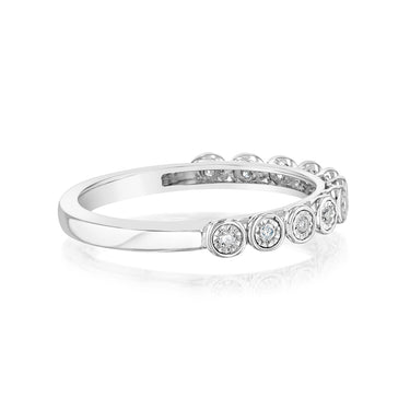Sterling Silver Eternity Ring with 1/10 Carat Natural Diamonds