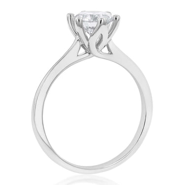 Luminesce Lab Grown 1 Carat Solitaire Engagement Ring in 14ct White Gold