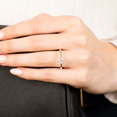 Certified Luminesce Lab Grown 1 Carat Solitaire Engagement Ring in 18ct White Gold