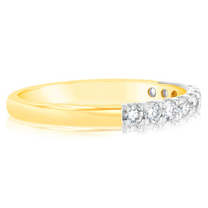 Luminesce Lab Grown 1/3 Carat Diamond Eternity Ring in 9ct Yellow Gold