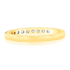 Luminesce Lab Grown 1/3 Carat Diamond Eternity Ring in 9ct Yellow Gold