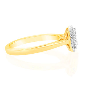 Luminesce Lab Grown 1/3 Carat Diamond Ring in 9ct Yellow Gold