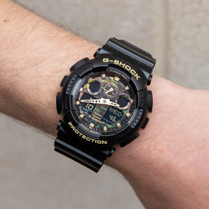 G-Shock GA100CF-1A9 Black Camouflage Watch