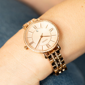 Fossil Jacqueline ES3546 Rose Gold Tone Watch