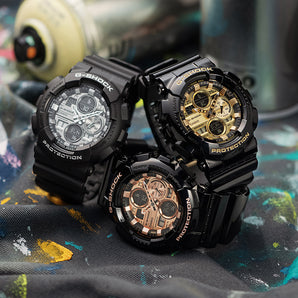 G-Shock GA-140GB-1A1DR Black and Gold Watch