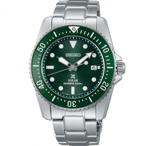 Seiko Prospex SNE583P Green Dial Stainless Steel Mens Watch