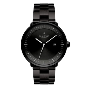 Nordgreen Philosopher 40mm Black Automatic with 3-Link Strap Watch