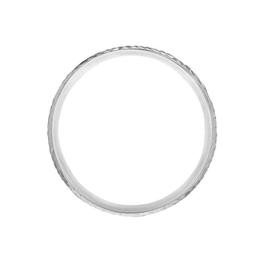 9K White Gold 5 mm Diamond-Cut Ring