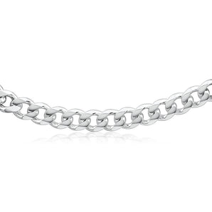 Sterling Silver 350 Gauge Diamond Cut 55cm Curb Chain
