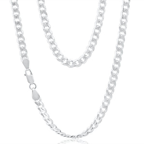 Sterling Silver Curb 150 Gauge 55cm Chain