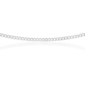 Sterling Silver Curb Dicut 45cm 100 Gauge Chain