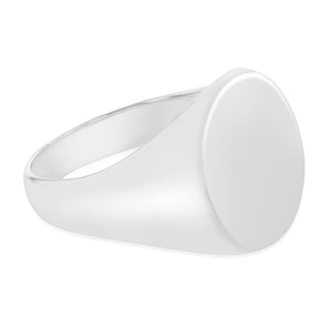 Sterling Silver Plain Round Gents Ring