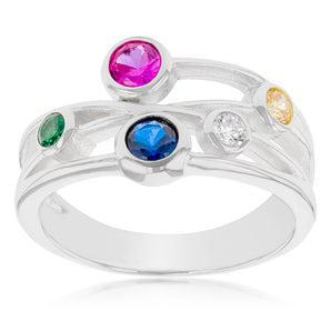 Sterling Silver Multicolour Fancy Ring