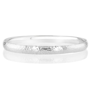 Sterling Silver Textured 65mm Bangle