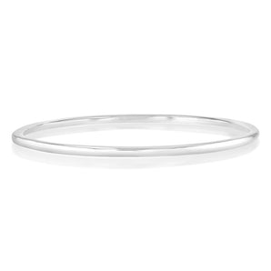 Sterling Silver Plain 3mm Rounded 70mm Bangle