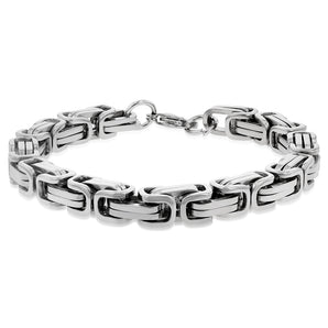 Stainless Steel Fancy Links 22cm Bracelet