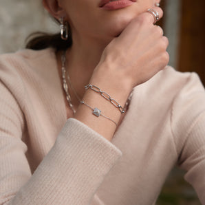 Ania Haie Silver Pearl Pave Bracelet