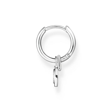 THOMAS SABO Single Hoop Earring with Stones and Eyelet for Charms