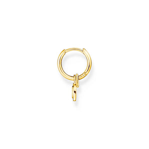 THOMAS SABO Gold Single Hoop Earring with Eyelet for Charms
