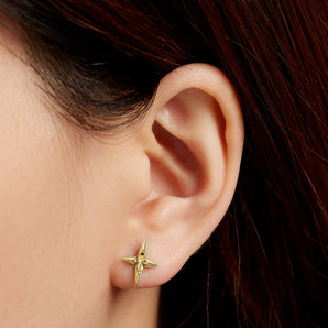 Ania Haie Gold Cross Stud Earrings