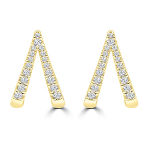 0.20ct HI I1 Diamond Earrings in 9K Yellow Gold