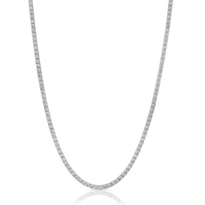 8.50ct Lab Grown Diamond Tennis Necklace in 18K White Gold