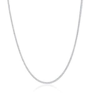 3.45ct Lab Grown Diamond Tennis Necklace in 18K White Gold