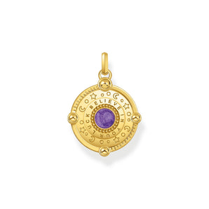 THOMAS SABO Gold Cosmic Eye Pendant with Colourful Stones