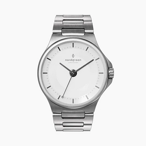 Nordgreen Guardian 40mm Silver Automatic with H-Link Strap Watch