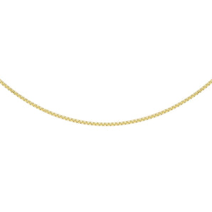 Ice Jewellery 9K Yellow Gold 22 Diamond Cut Box Chain 45cm - 1.14.7754 | Ice Jewellery Australia