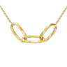 Ice Jewellery 9K Yellow Gold Diamond Cut Oval Necklace 43-46cm - 1.19.0434 | Ice Jewellery Australia