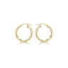 Ice Jewellery 9K Yellow Gold 22.5mm Twist Hoop Creole Earrings - 1.51.2259 | Ice Jewellery Australia
